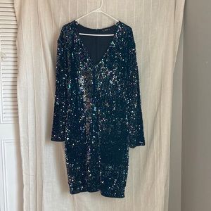 Women’s Plus 3X Party Dress Iridescent Sequins SHEIN